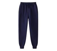 Generisch Pantalon de loisirs confortable à crochet pour homme - Pantalon de survêtement à lacets en couleur complète avec poche pour homme, Marine, XL