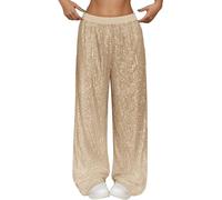 Generisch Pantalon de loisirs doux à taille haute avec poches pratiques pour les activités quotidiennes confortables et les cours de yoga décontractés, beige, L
