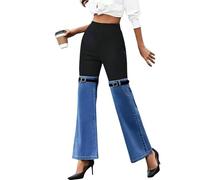 Generisch Pantalon de loisirs élégant pour femme - Coupe étroite, pantalon respirant avec coupe moderne, design confortable pour la vie quotidienne, coupe contrastée élégante et grande liberté de