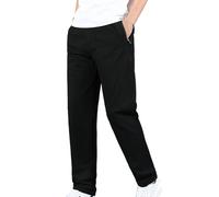 Generisch Pantalon de loisirs pour homme - Coupe ajustée - Couleur unie - Coton confortable - Pantalon d'affaires - Pantalon d'extérieur pour homme - Pantalon de survêtement long - Pantalon de sport