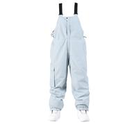 Generisch Pantalon de neige pour femme - Grandes tailles - Salopette pour femme - Imperméable - Avec sangle réglable - Pantalon de snowboard - Pantalon softshell chaud - Coupe-vent - Pantalon