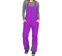 Generisch Pantalon de neige pour femme - Imperméable - Salopette chaude - Pantalon de snowboard - Pantalon d'extérieur décontracté - Confortable - Avec bavette amovible - Vêtement de ski - Salopette
