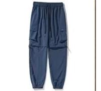 Generisch Pantalon de pluie pour homme - Pantalon de randonnée convertible - Amovible - Ripstop - Pantalon tactique - Séchage rapide - Coupe-vent - Imperméable - Pantalon cargo zippé - Pantalon