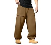 Generisch Pantalon de pluie surdimensionné pour homme - Imperméable - Pantalon de randonnée léger - Respirant - Avec cordon de serrage et poches - Pantalon d'escalade - Pantalon de travail décontracté