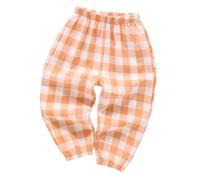Generisch Pantalon de pyjama 2025 pour fille - Pantalon baggy pour enfants - Pantalon de jogging décontracté avec taille élastique - Chaud et tendance, Orange, 12-18 mois