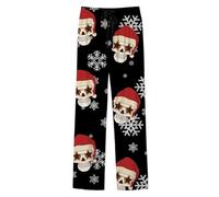 Generisch Pantalon de pyjama tendance pour homme au design festif en polaire douce pour un confort ultime, une détente dans votre maison comme vêtement de loisirs parfait, Noir , 3XL