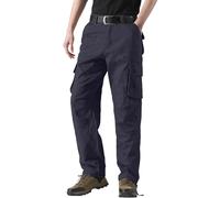 Generisch Pantalon de randonnée pour homme - Pantalon cargo stretch - Couleur unie - Pantalon droit - Pantalon de loisirs - Coupe droite - Coupe droite - Pantalon de trekking - Coupe droite