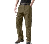 Generisch Pantalon de randonnée pour homme - Pantalon cargo stretch - Couleur unie - Pantalon droit - Pantalon de loisirs - Coupe droite - Coupe droite - Pantalon de trekking - Coupe droite