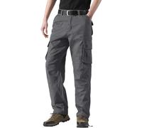 Generisch Pantalon de randonnée pour homme - Pantalon cargo stretch - Couleur unie - Pantalon droit - Pantalon de loisirs - Coupe droite - Coupe droite - Pantalon de trekking - Coupe droite