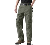Generisch Pantalon de randonnée pour homme - Pantalon cargo stretch - Couleur unie - Pantalon droit - Pantalon de loisirs - Coupe droite - Coupe droite - Pantalon de trekking - Coupe droite