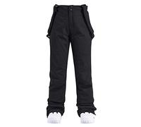 Generisch Pantalon de ski baggy pour femme - Salopette d'automne et d'hiver - Pantalon de snowboard - Imperméable - Coupe-vent - Chaud - Pantalon fonctionnel amovible - Pantalon de ski de fond
