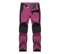 Generisch Pantalon de ski pour femmes - Grandes tailles - Pantalon de snowboard - Pantalons de ski - Chaud - Coupe-vent - Imperméable - Pantalon de neige - Pantalon Softshell avec poche zippée