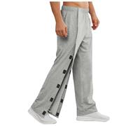 Generisch Pantalon de soin pour la rééducation postopératoire en cas de fractures chez les hommes, pantalon de soins pour paralysie, pantalon cargo pour homme, gris foncé, L