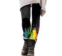 Generisch Pantalon de sport avec poche pour téléphone portable - Legging décontracté imprimé pour femme - Taille haute - Hip Lift - Fitness - Legging de sport - Pantalon de yoga pour femme, Noir , S