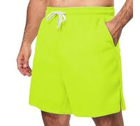 Generisch Pantalon de sport court pour homme avec poches - Pantalon de jogging baggy pour homme - Pantalon de fitness léger - Séchage rapide - Couleur unie - Pantalon d'extérieur classique - Pantalon