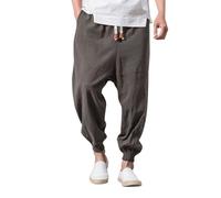 Generisch Pantalon de sport d'été léger pour homme - Pantalon en tissu pour homme - Pantalon d'affaires décontracté - Pantalon chino à rayures - Avec cordon de serrage - Pantalon de jogging léger en