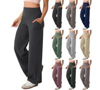 Generisch Pantalon de sport long pour femme - Pantalon de loisirs en coton stretch - Pantalon de jogging élégant avec élastique - Pantalon de course aéré - Coupe ajustée - Pantalon de loisirs