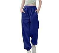 Generisch Pantalon de survêtement décontracté pour enfant de 5 à 15 ans, vêtements pour adolescentes et filles, Pantalon B2 bleu, 13-14 ans