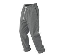 Generisch Pantalon de survêtement large pour homme avec jambes ouvertes - Pantalon de jogging baggy décontracté en coton - Pantalon de loisirs confortable pour le sport et la vie quotidienne