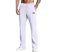 Generisch Pantalon de survêtement long pour homme - Pantalon de sport léger avec cordon de serrage et poches - Pantalon de jogging - Couleur unie - Jambes droites - Pantalon de loisirs classique et