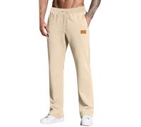 Generisch Pantalon de survêtement long pour homme - Pantalon de sport léger avec cordon de serrage et poches - Pantalon de jogging - Couleur unie - Jambes droites - Pantalon de loisirs classique et