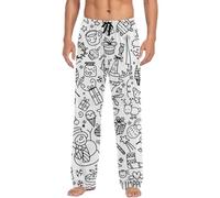 Generisch Pantalon de vacances confortable en polaire douce pour des heures de détente à la maison comme vêtement de sommeil confortable, beige, M