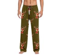 Generisch Pantalon décontracté, confortable, taille élastique, coupe décontractée, vêtements de nuit pour pyjama, pantalon de nuit, pour se détendre à la maison, vêtements de tous les jours