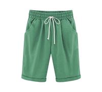 Generisch Pantalon décontracté pour femme avec coupe étroite, taille ample, coupe large pour les grandes tailles, cinq poches pratiques, idéal pour un usage quotidien, vert, 5XL