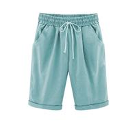 Generisch Pantalon décontracté pour femme avec coupe étroite, taille ample, coupe large pour les grandes tailles, cinq poches pratiques, idéal pour un usage quotidien, Vert menthe., 4XL