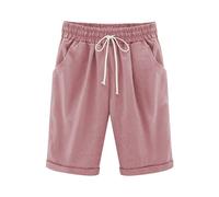 Generisch Pantalon décontracté pour femme avec coupe étroite, taille ample, coupe large pour les grandes tailles, cinq poches pratiques, idéal pour un usage quotidien, Rose, 6XL