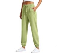 Generisch Pantalon d'été léger et décontracté avec jambe droite fluide pour un confort optimal, Vert clair., XL