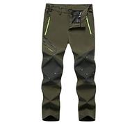 Generisch Pantalon d'extérieur pour homme - Imperméable - Coupe-vent - Chaud - Pour le camping et la randonnée - Pour les activités de plein air avec un confort optimal, vert, XL