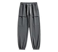 Generisch Pantalon d'hiver chaud en polaire pour homme - Pantalon de loisirs confortable pour homme avec flanelle douce - Taille élastique - Idéal pour les activités de plein air - Se détendre à la