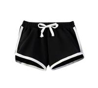 Generisch Pantalon d'intérieur, short de taille moyenne et grande, sports d'été, short décontracté et pantalon de pyjama pour fille, Noir , 7-8 ans