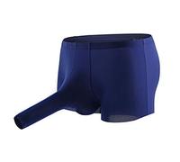 Generisch Pantalon éléphant sans port pour homme Ice U en coton en soie sous-vêtements de mode sexy 2025, Marine, XXL