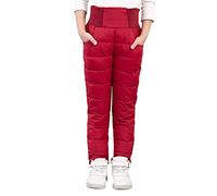 Generisch Pantalon en duvet de couleur unie pour enfant - Respirant - Élastique - Décontracté - Doux et confortable - Pantalon de loisirs d'hiver - Pantalon thermique baggy - Pantalon de sport pour