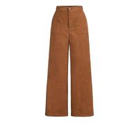 Generisch Pantalon en velours côtelé à jambe large, coton peigné, boutonnière simple, fermeture éclair avant, jambe droite, poches latérales pratiques, pantalon pour enfants pour adolescents, café, 9
