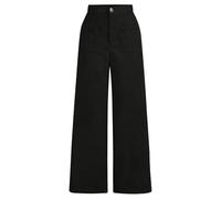 Generisch Pantalon en velours côtelé à jambe large, coton peigné, boutonnière simple, fermeture éclair avant, jambe droite, poches latérales pratiques, pantalon pour enfants pour adolescents, Noir , 9