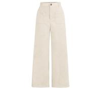 Generisch Pantalon en velours côtelé à jambe large, coton peigné, boutonnière simple, fermeture éclair avant, jambe droite, poches latérales pratiques, pantalon pour enfants pour adolescents, beige, 9
