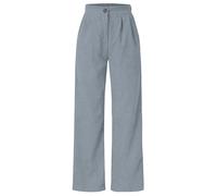 Generisch Pantalon en velours côtelé à taille haute et jambes larges, pantalon droit, grand pantalon en velours côtelé pour femme, pantalon court pour femme, grandes tailles, gris, M