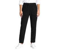 Generisch Pantalon en velours côtelé pour femme - Pantalon de sport décontracté et extensible - Taille élastique - Avec poches - Pantalon d'hiver thermique - Jambe droite - Pantalon de jogging