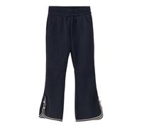 Generisch Pantalon en velours côtelé pour fille avec jambes évasées, fentes latérales, pantalon d'hiver doux et chaud, pantalon large décontracté et confortable pour les tout-petits, Noir , 8-9 ans