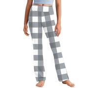 Generisch Pantalon évasé tendance pour fille, matériau stretch doux pour un usage quotidien, avec taille élastique, coupe fluide, idéal pour les activités scolaires, Gris clair., 12-13 ans