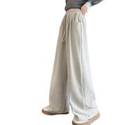 Generisch Pantalon Fille avec Cordon de Serrage Élastique Couleur Unie Décontracté Actif pour 4-12 Ans, beige, 11-12 ans