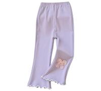 Generisch Pantalon Fille Pantalon évasé décontracté pour tout-petits Printemps Automne Style à la mode Pantalon long confortable pour le quotidien Activités Pantalon de jogging Pantalon décontracté