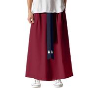 Generisch Pantalon kimono japonais 3/4 pour homme - Pantalon court en lin ample avec cordon de serrage - Pantalon d'été léger - Pantalon de jogging traditionnel respirant pour la plage, les activités