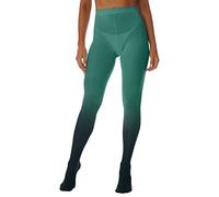 Generisch Pantalon long en maille pour femme - Dégradé de couleur transparente - Legging stretch élégant - Souligne la silhouette - Respirant et confortable, vert, taille unique
