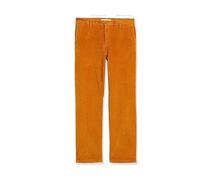 Generisch Pantalon long en velours côtelé pour homme - Jambes droites - Couleur unie - Avec élastique - Taille moyenne - Confortable - Pour homme - Pantalon d'extérieur tendance et élégant, jaune, M