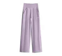Generisch Pantalon tendance pour fille avec jambes larges, taille élastique dans la structure de la peau, pantalon de loisirs confortable pour les enfants et les adolescents au quotidien, lilas, 8-9