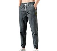 Generisch Pantalon tendance pour homme grande taille avec pieds liés comme survêtement décontracté pour les activités de loisirs confortables, détente sportive par tous les temps, gris, L